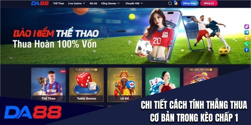 Chi tiết cách tính thắng thua cơ bản trong kèo chấp 1